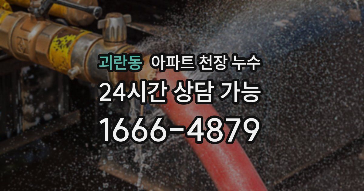 괴란동 아파트 천장 누수