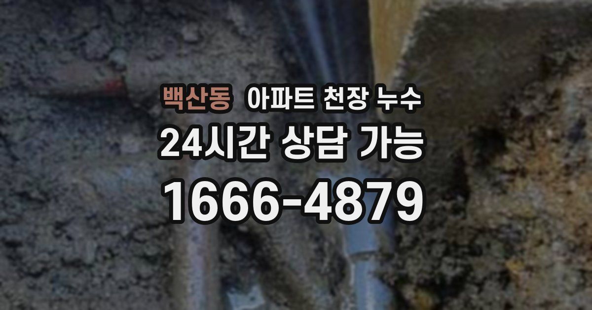 백산동 아파트 천장 누수