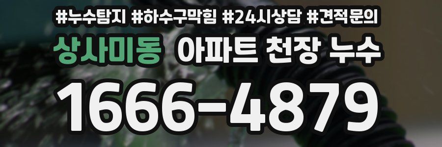 상사미동 아파트 천장 누수