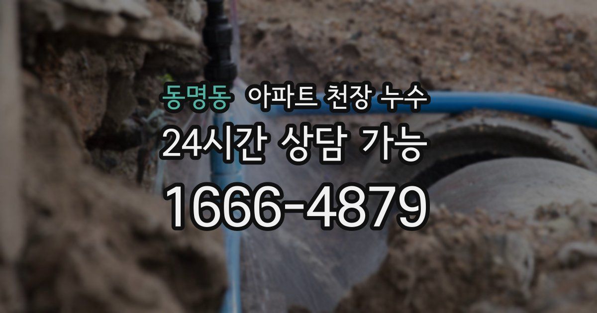 동명동 아파트 천장 누수