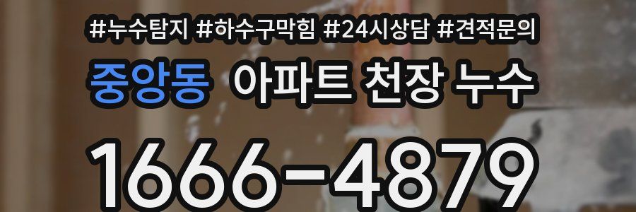 중앙동 아파트 천장 누수
