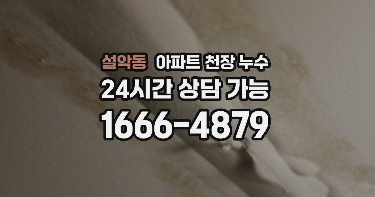 설악동 아파트 천장 누수