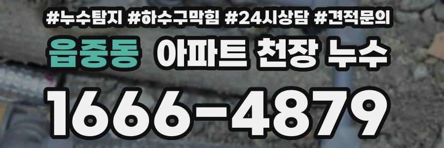 읍중동 아파트 천장 누수