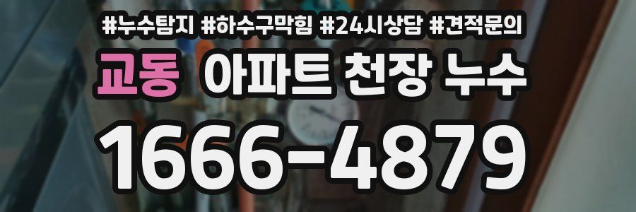 교동 아파트 천장 누수