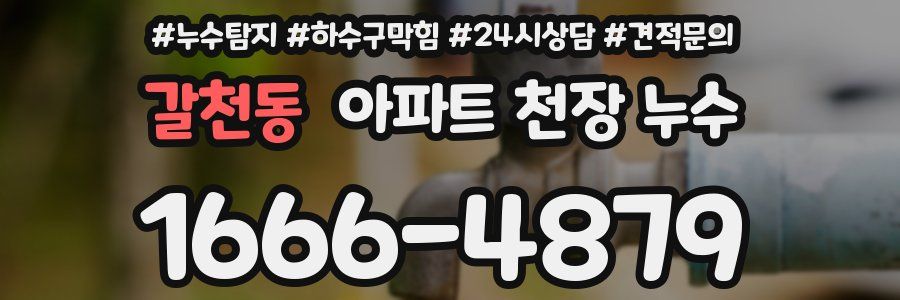 갈천동 아파트 천장 누수