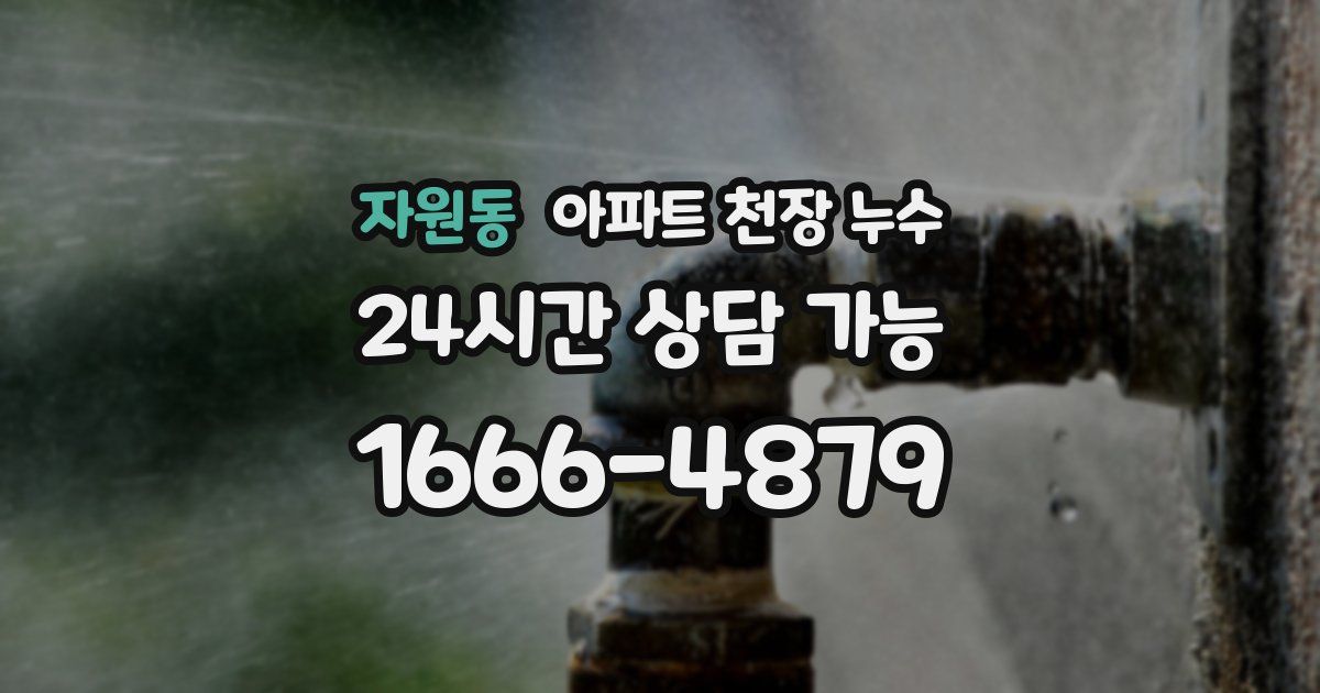자원동 아파트 천장 누수
