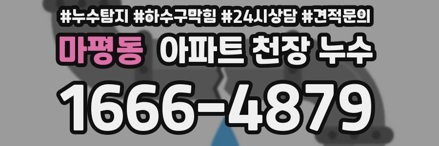 마평동 아파트 천장 누수