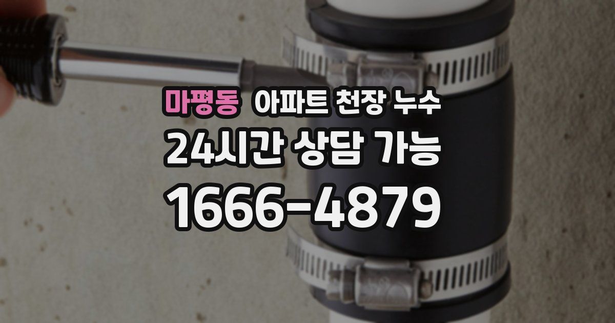 마평동 아파트 천장 누수