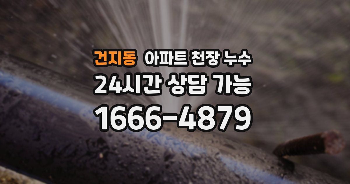 건지동 아파트 천장 누수