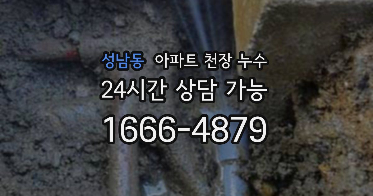 성남동 아파트 천장 누수