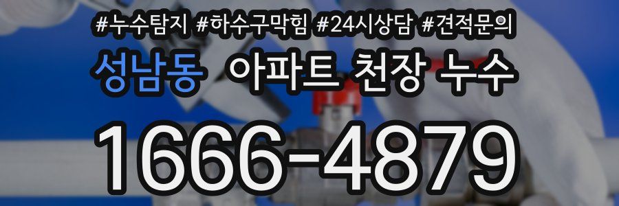 성남동 아파트 천장 누수