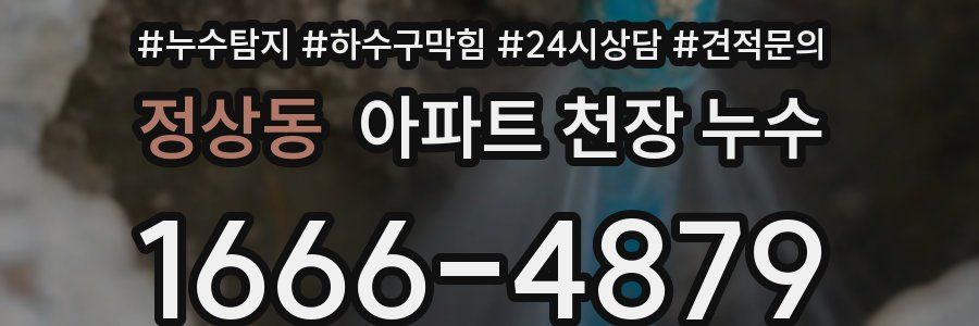 정상동 아파트 천장 누수