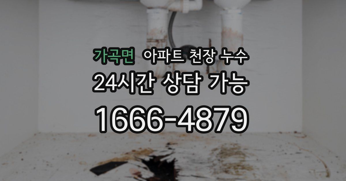 가곡면 아파트 천장 누수