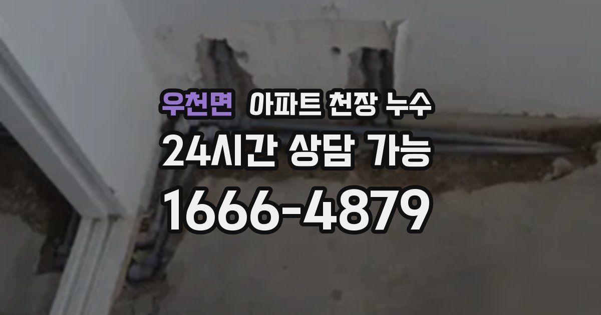 우천면 아파트 천장 누수