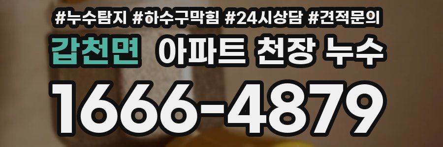갑천면 아파트 천장 누수