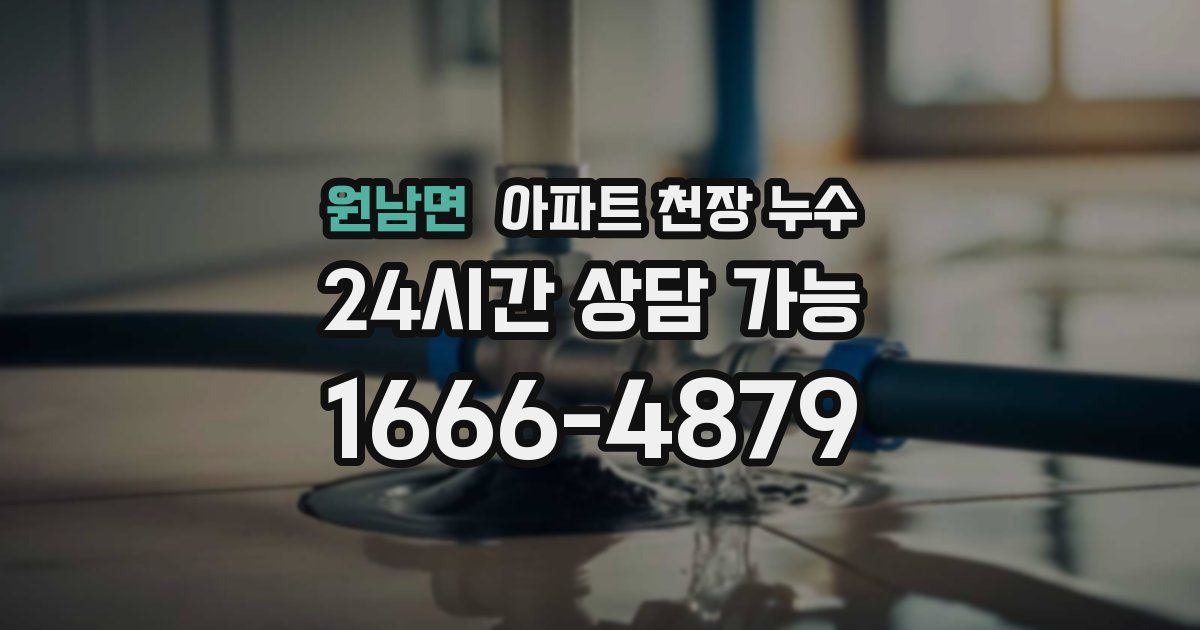 원남면 아파트 천장 누수