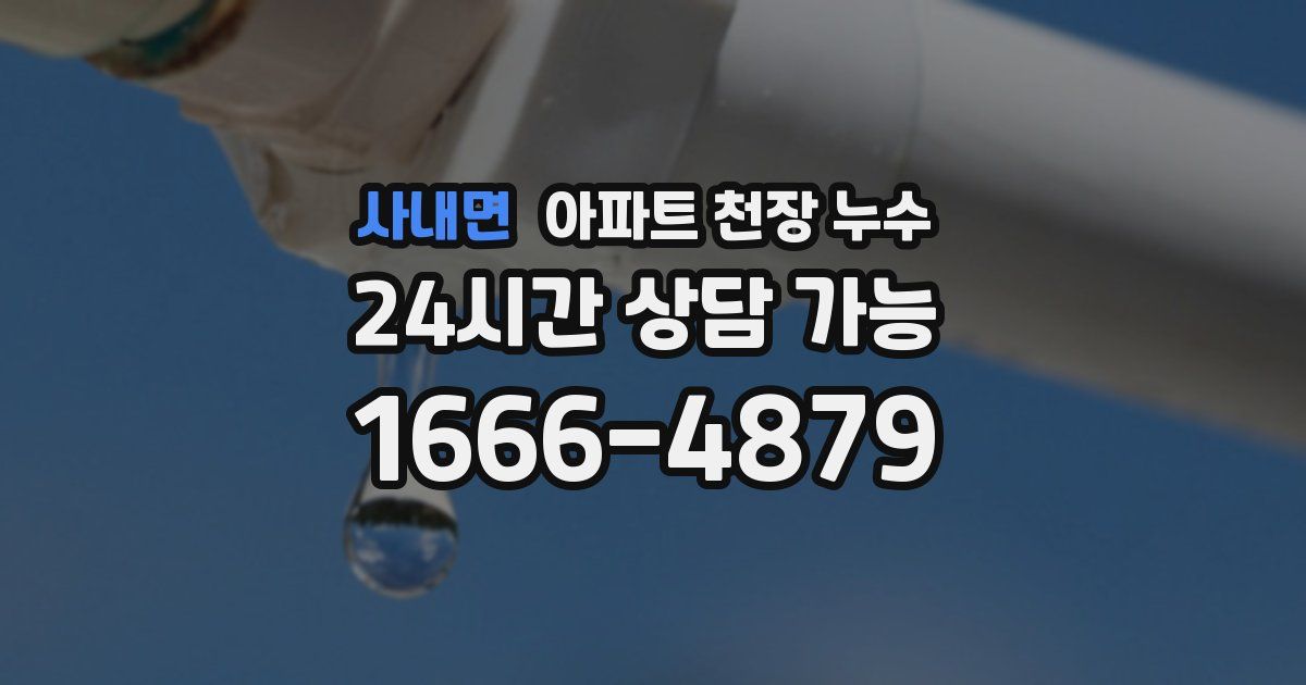 사내면 아파트 천장 누수