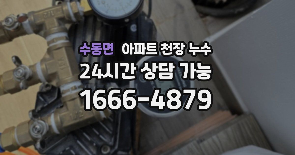 수동면 아파트 천장 누수