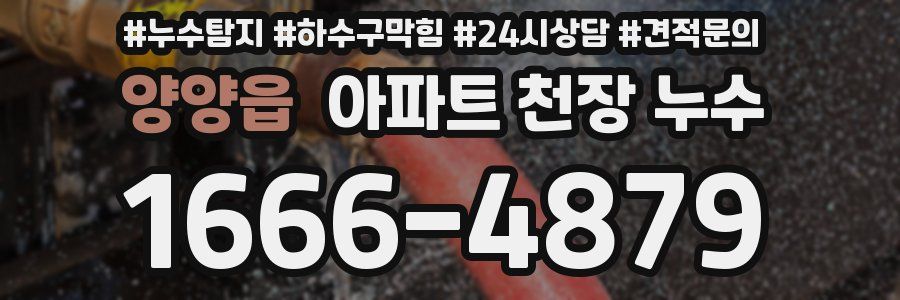 양양읍 아파트 천장 누수