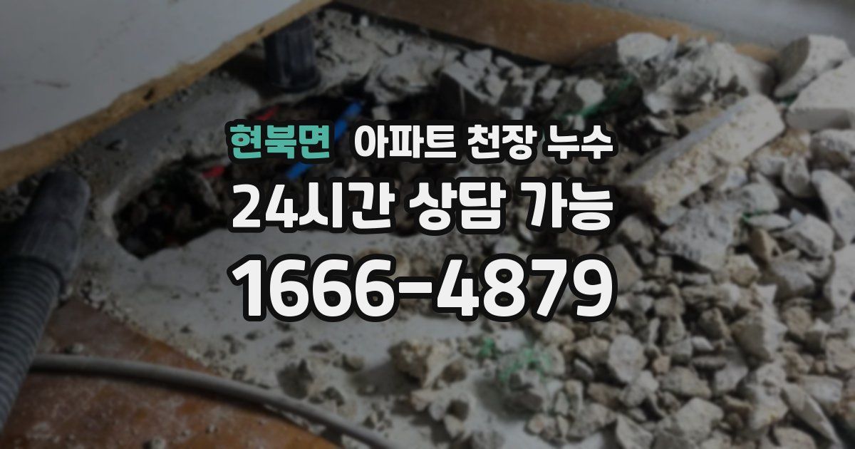 현북면 아파트 천장 누수