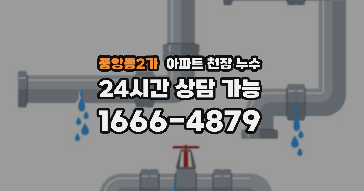 중앙동2가 아파트 천장 누수