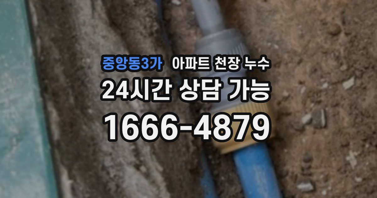 중앙동3가 아파트 천장 누수