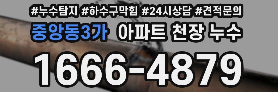 중앙동3가 아파트 천장 누수