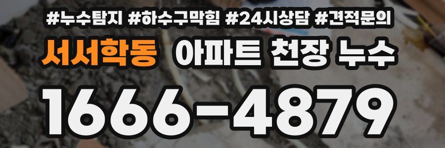 서서학동 아파트 천장 누수