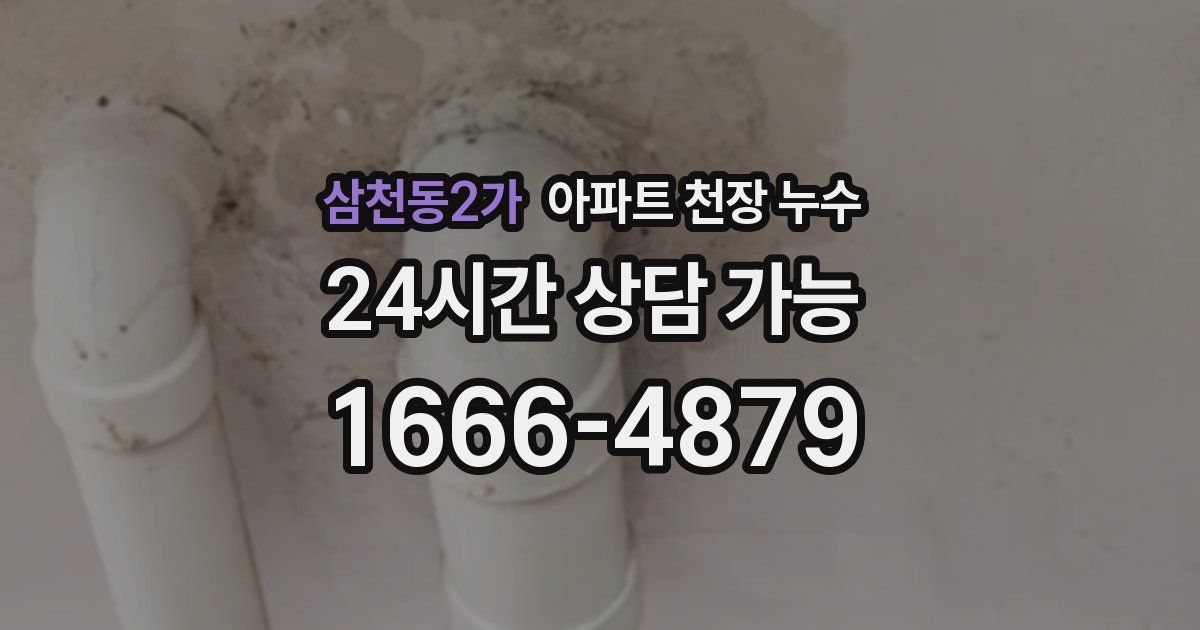 삼천동2가 아파트 천장 누수