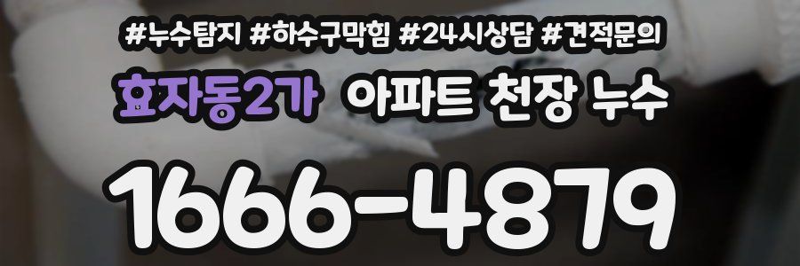 효자동2가 아파트 천장 누수
