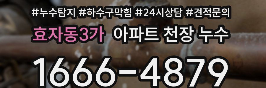 효자동3가 아파트 천장 누수
