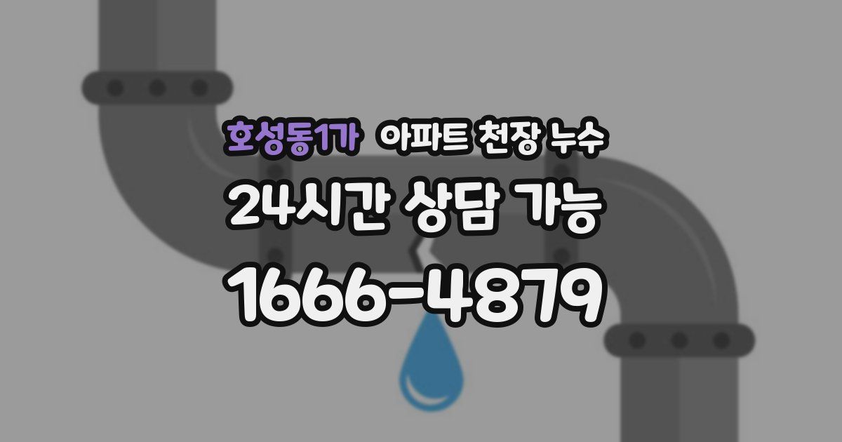 호성동1가 아파트 천장 누수