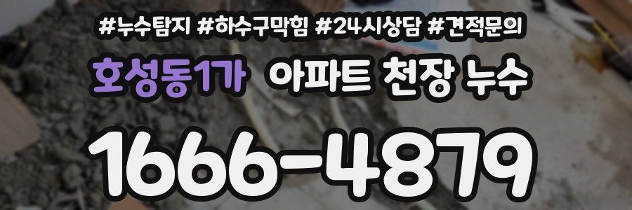 호성동1가 아파트 천장 누수