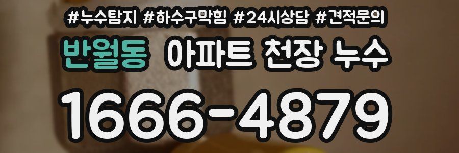 반월동 아파트 천장 누수