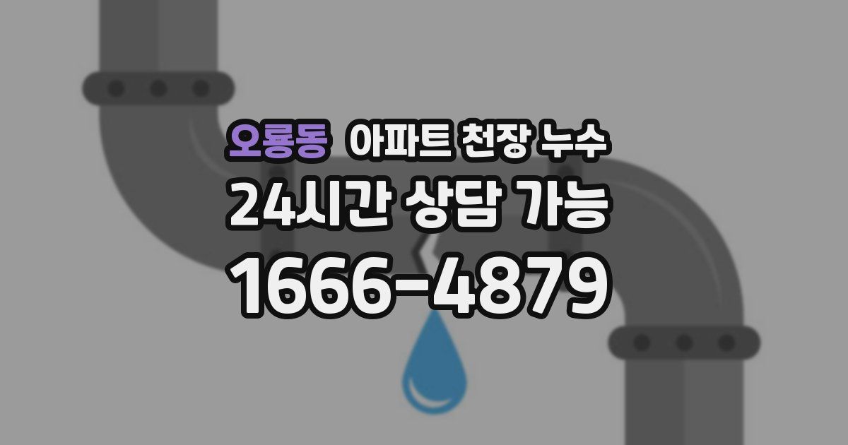 오룡동 아파트 천장 누수