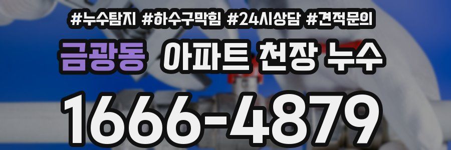 금광동 아파트 천장 누수