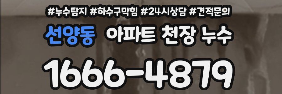 선양동 아파트 천장 누수