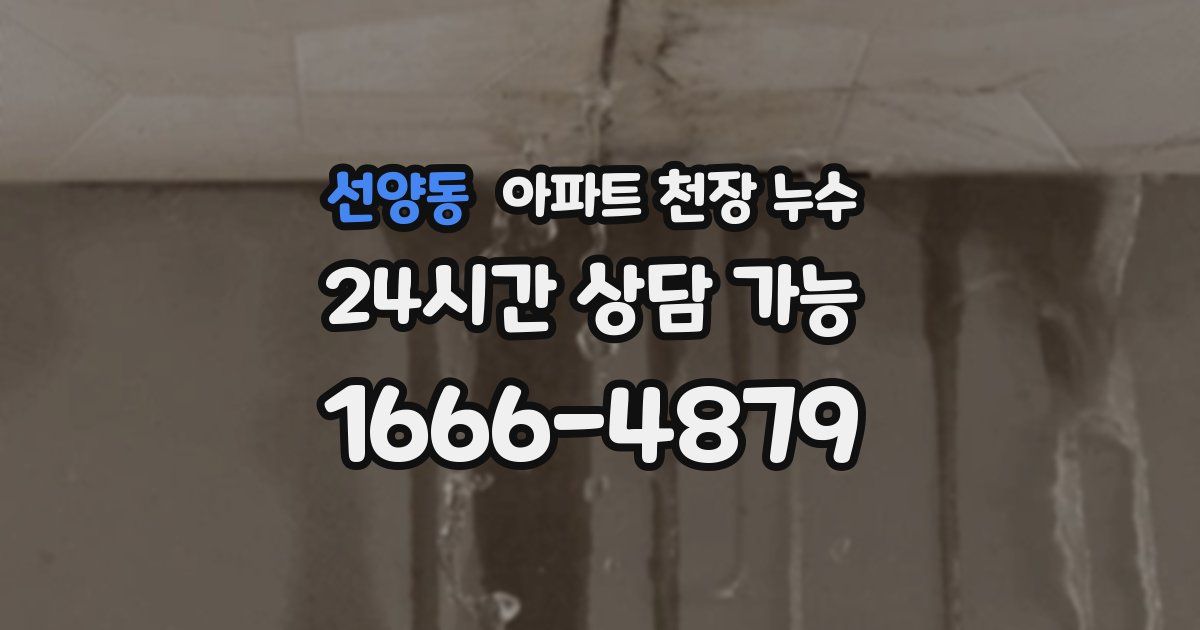 선양동 아파트 천장 누수