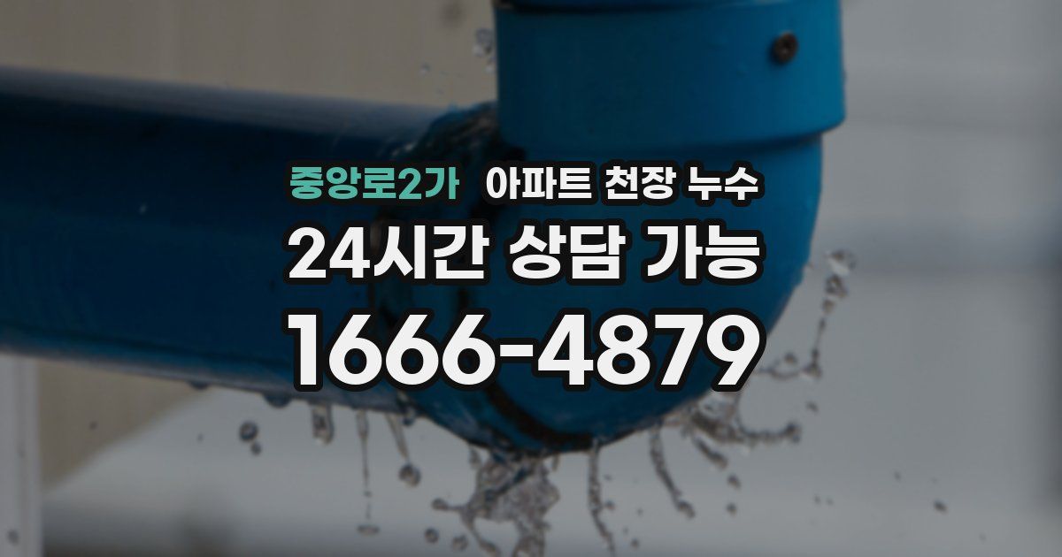중앙로2가 아파트 천장 누수