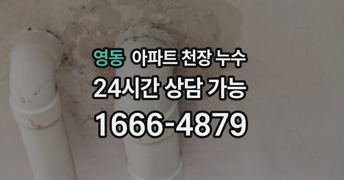 영동 아파트 천장 누수