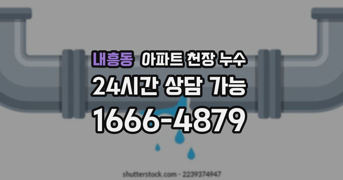 내흥동 아파트 천장 누수