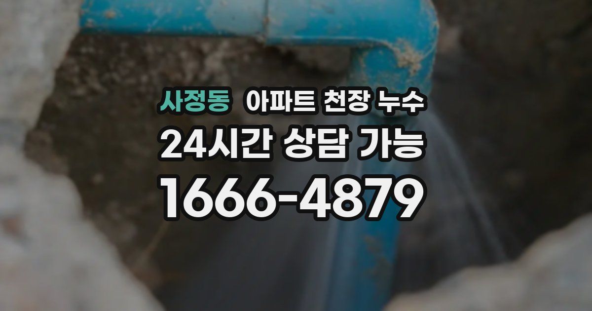 사정동 아파트 천장 누수