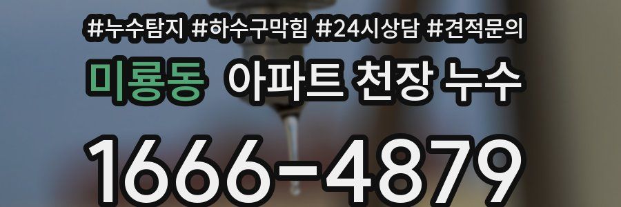 미룡동 아파트 천장 누수