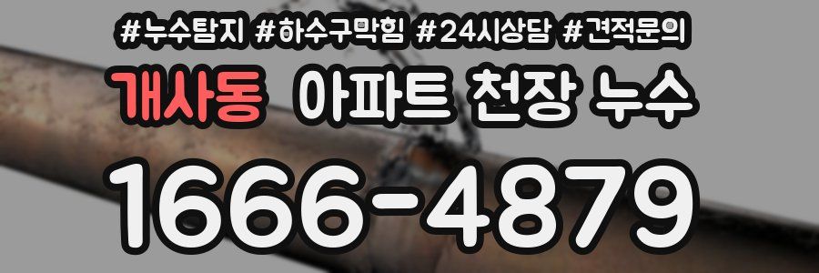 개사동 아파트 천장 누수