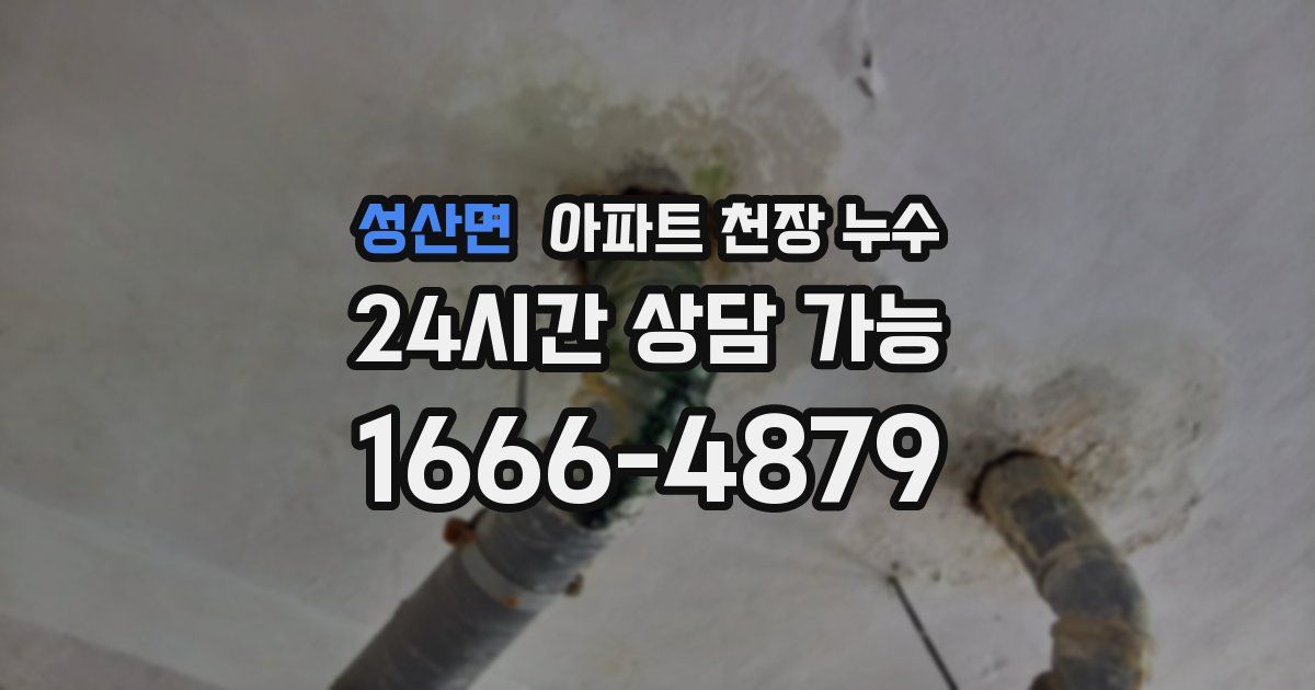 성산면 아파트 천장 누수