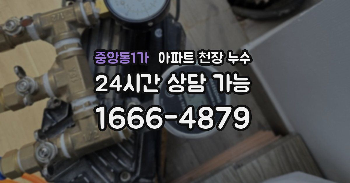 중앙동1가 아파트 천장 누수