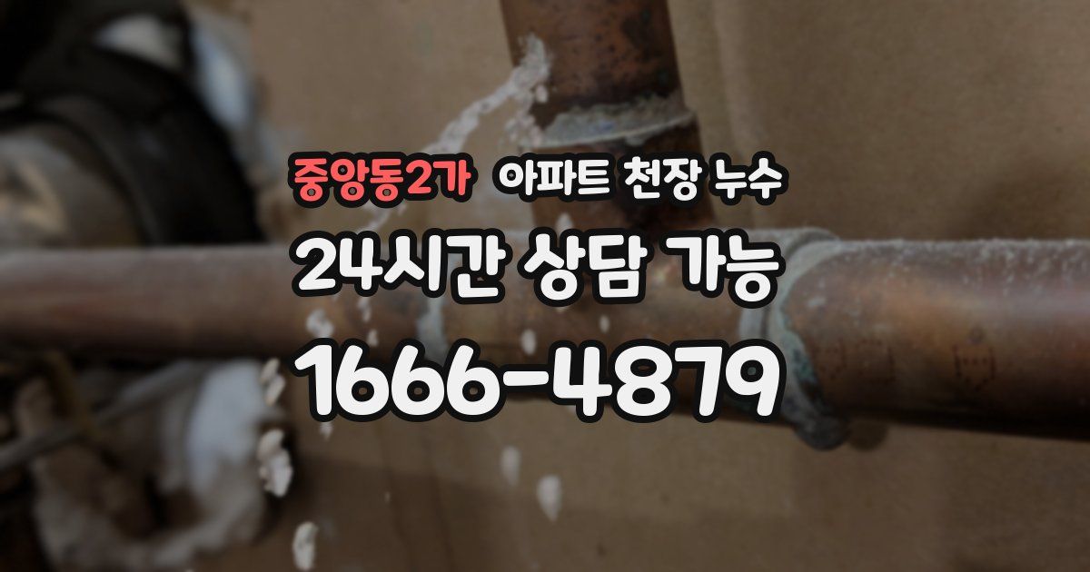 중앙동2가 아파트 천장 누수