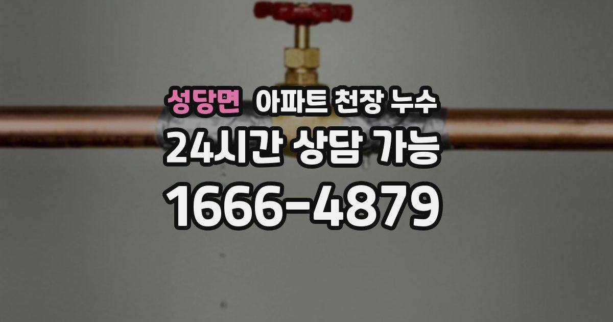 성당면 아파트 천장 누수