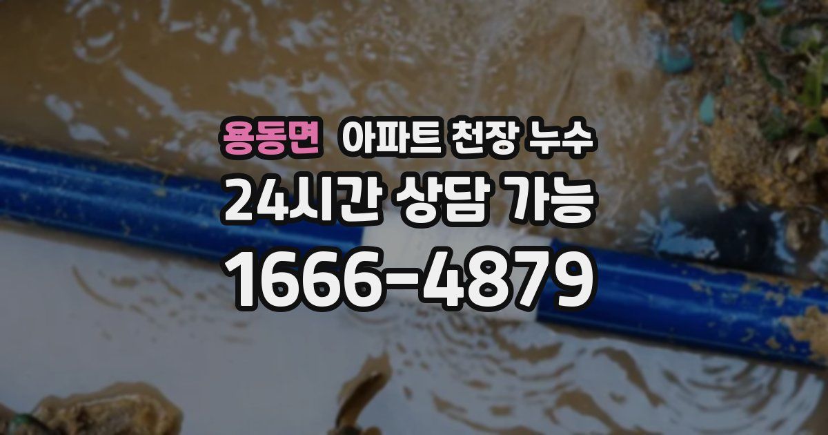 용동면 아파트 천장 누수