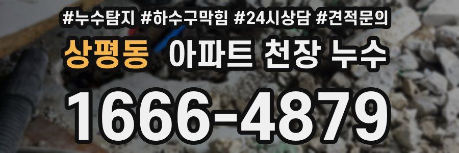 상평동 아파트 천장 누수